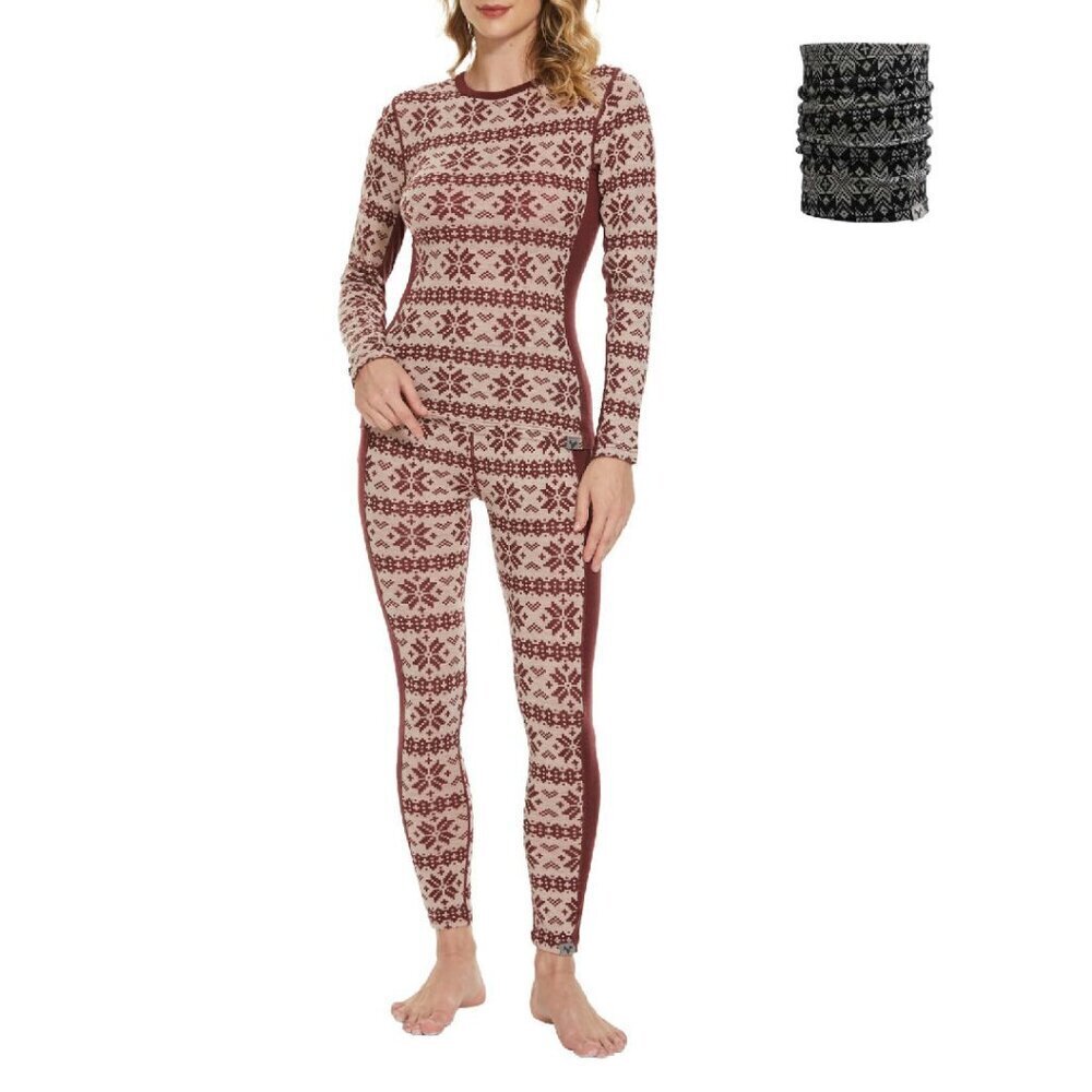 Women's Merino Wool Thermal Base Layer Set XL Midweight 250 GSM